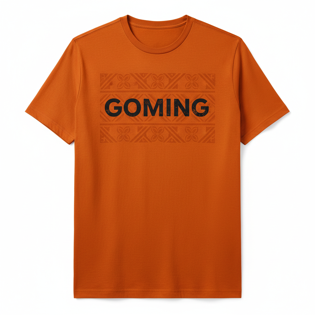 GOMING Desi Pride Graphic Tee in Saffron Orange
